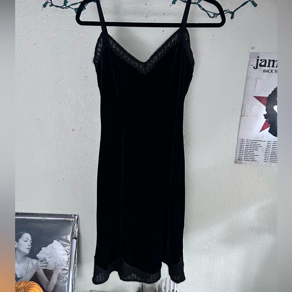 Vintage Betsey Johnson Black Velvet dress